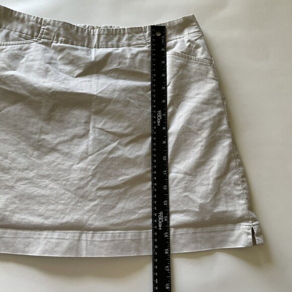 Nike Golf Skirt Women Size 8 Medium Ivory FIT DRY Short Mini Zip Pockets Active - Picture 12 of 13
